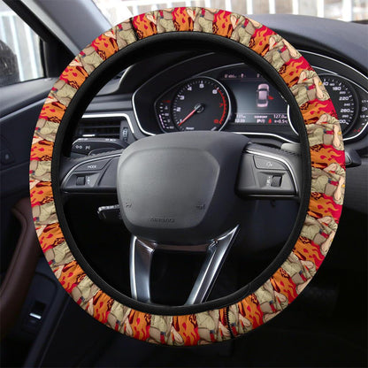 Rengoku Kyoxjuror Demon Slayer Anime Car Steering Wheel Cover 5