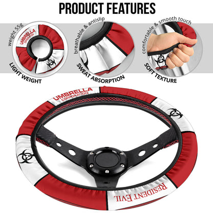 Resident Evil Umbrella Corporation Car Steering Wheel Cover
