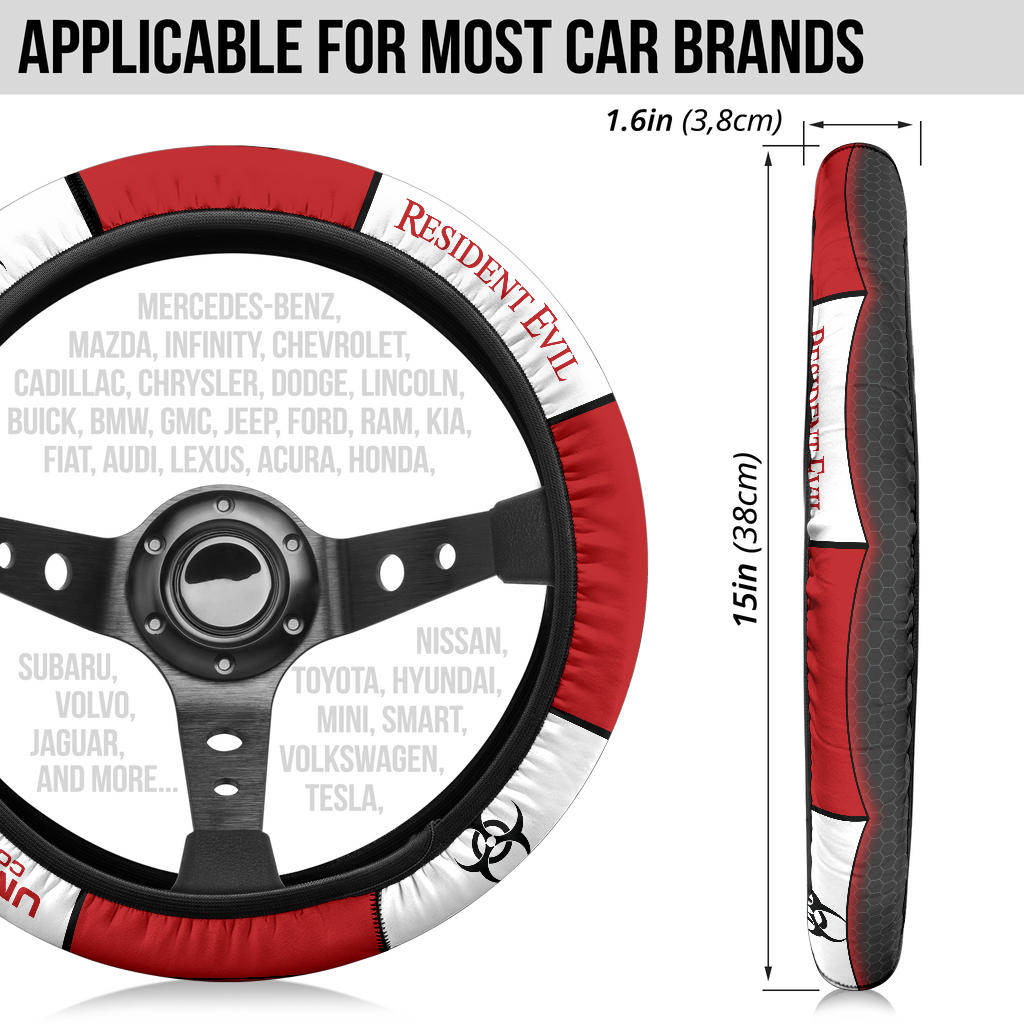 Resident Evil Umbrella Corporation Car Steering Wheel Cover