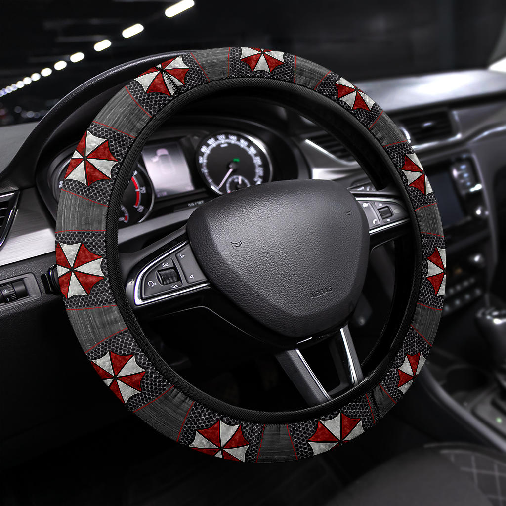 Resident Evil Umbrella Symbol Car Steering Wheel Cover