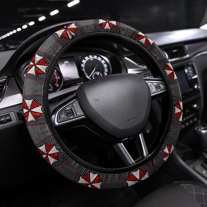 Resident Evil Umbrella Symbol Car Steering Wheel Cover