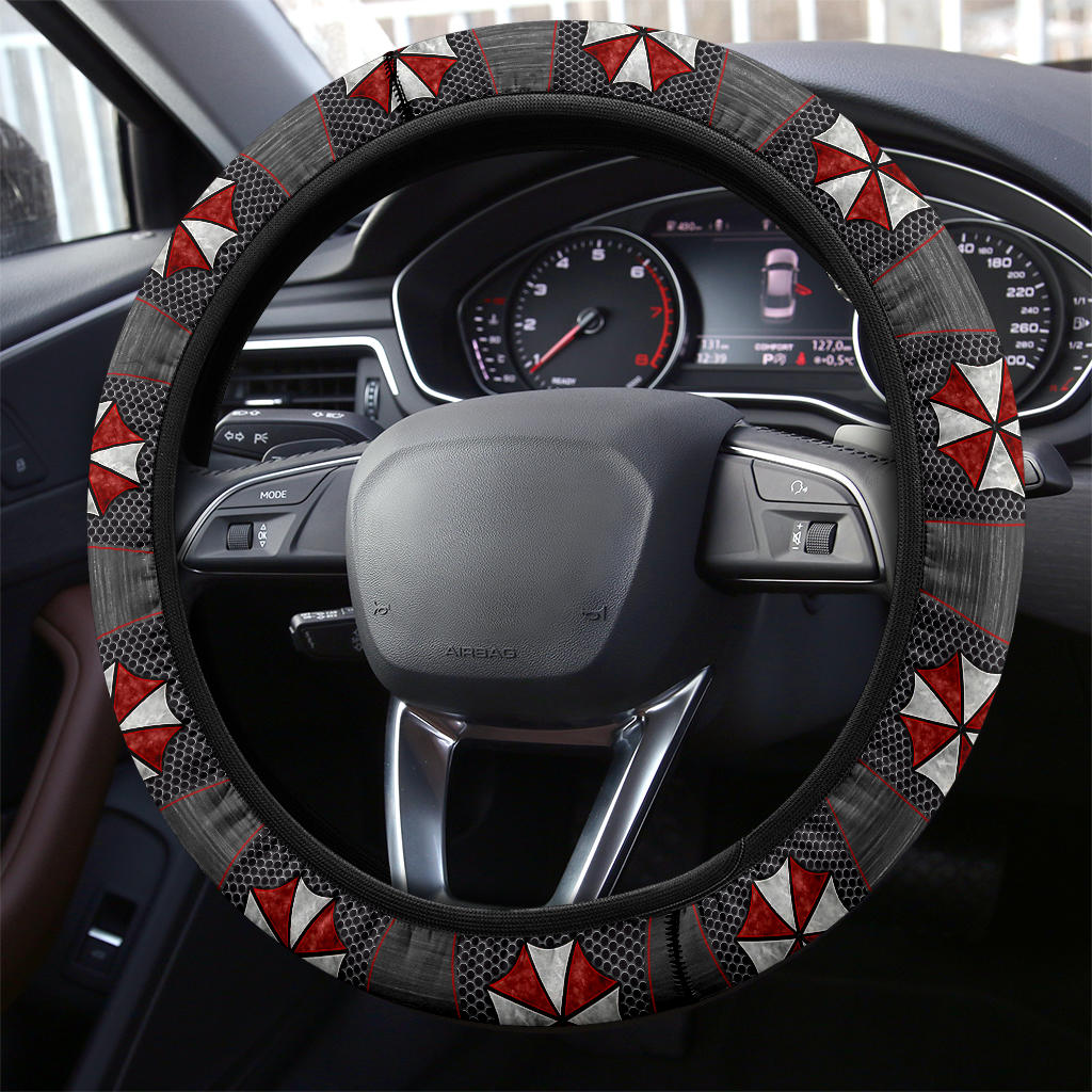 Resident Evil Umbrella Symbol Car Steering Wheel Cover
