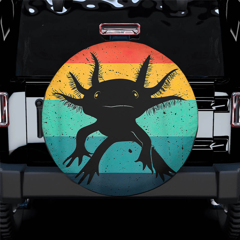 Retro Axolotl Spare Tire Cover