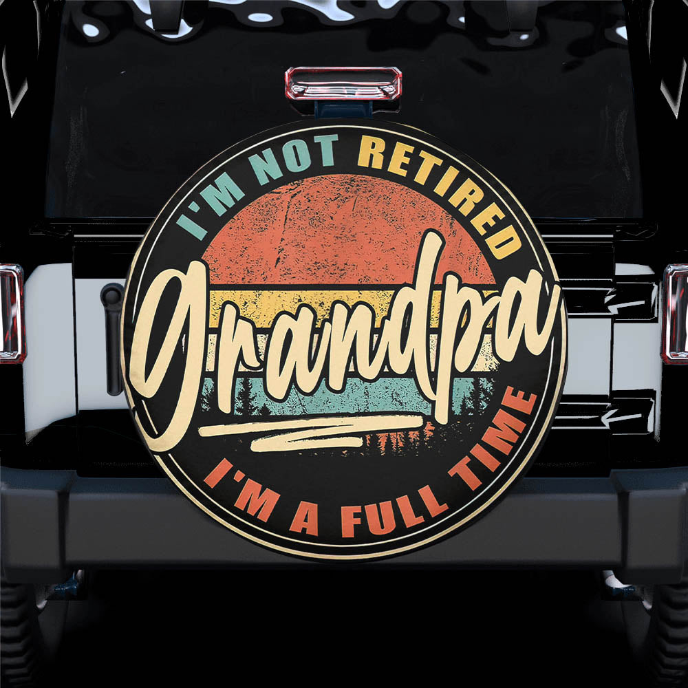 Retro Grandpa Spare Tire Cover