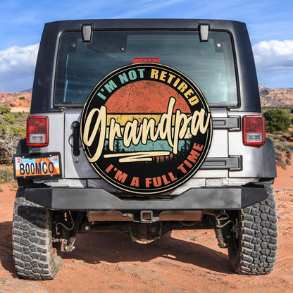 Retro Grandpa Spare Tire Cover