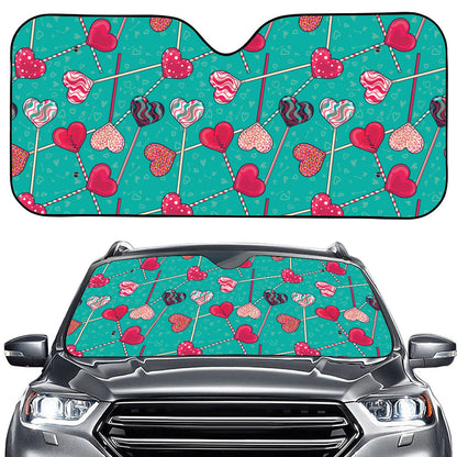 Retro Lollipop Pattern Print Car Windshield Sun Shade