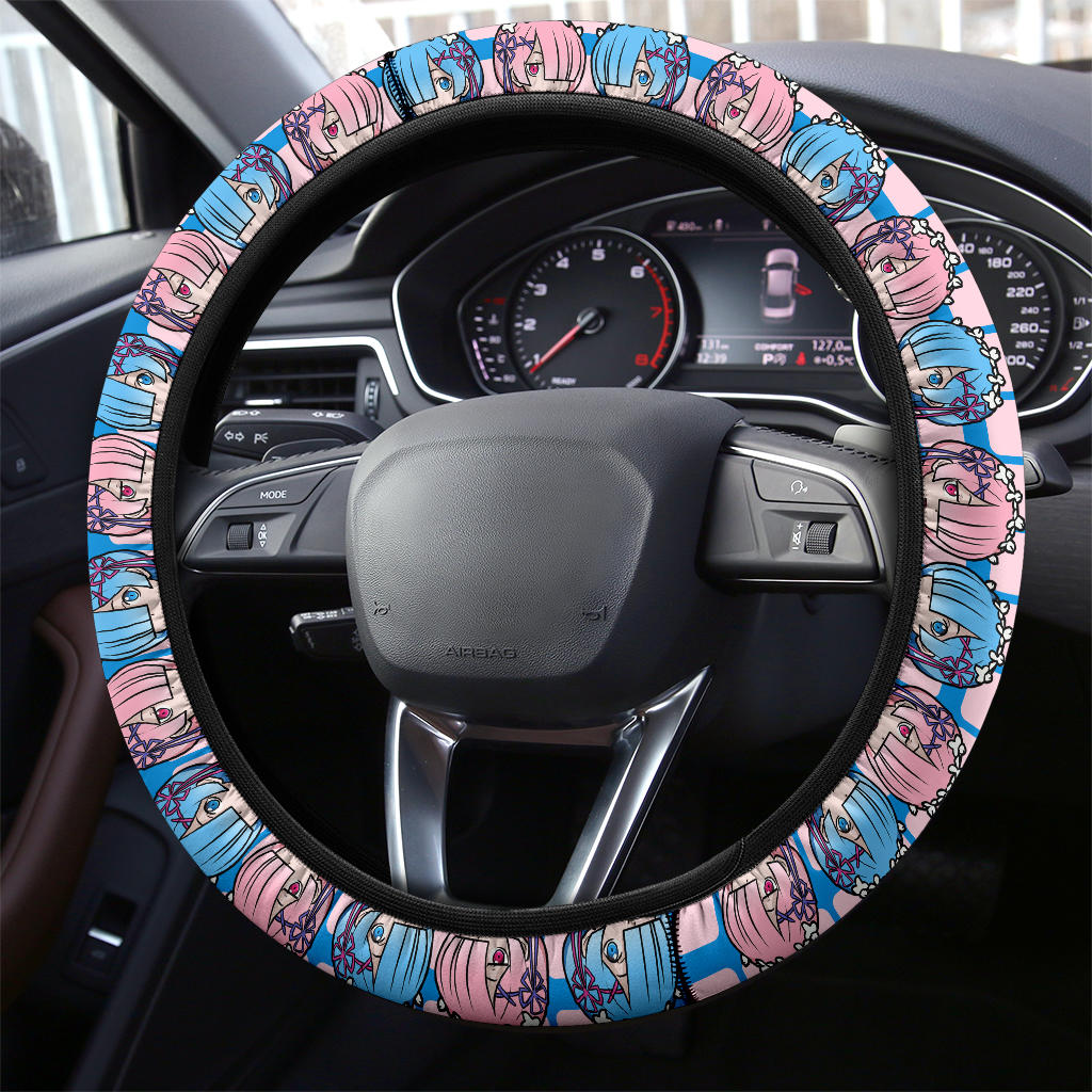 Rezero Rem Ram Premium Custom Car Steering Wheel Cover
