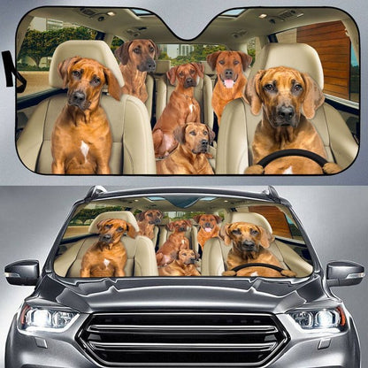 Rhodesian Ridgeback Car All Over Printed 3D Sun Shade