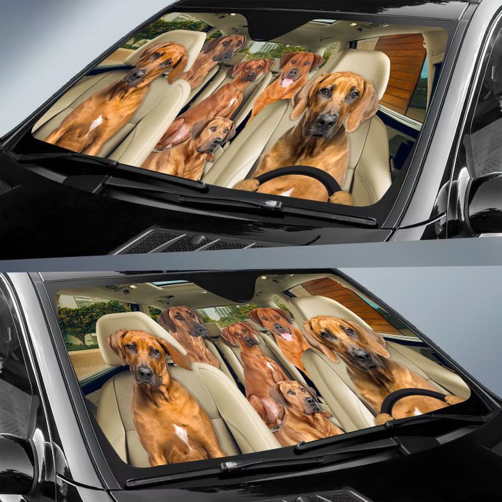 Rhodesian Ridgeback Car All Over Printed 3D Sun Shade