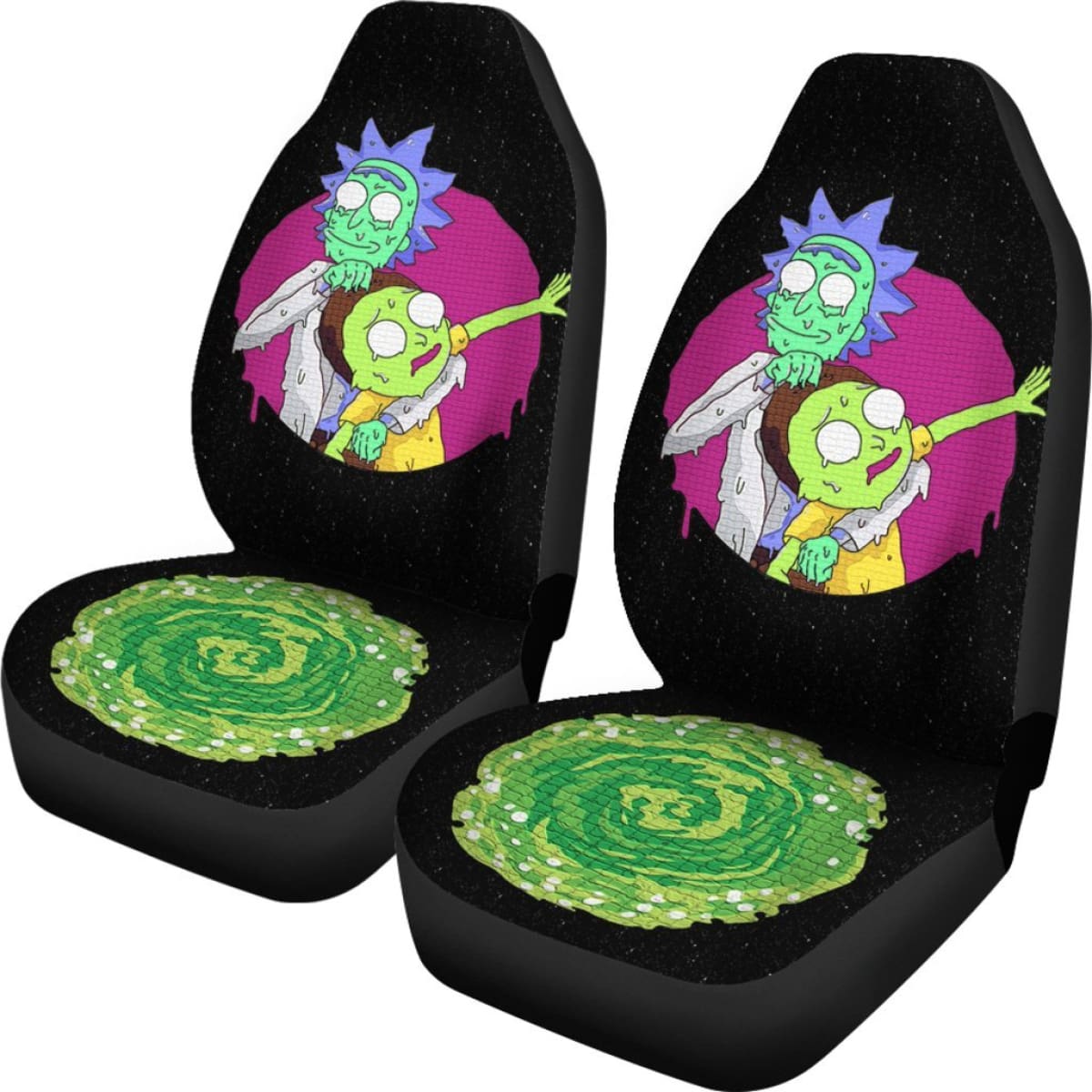 Rick And Morty Art Car Seat Covers Cartoon Fan Gift Universal Fit 210212