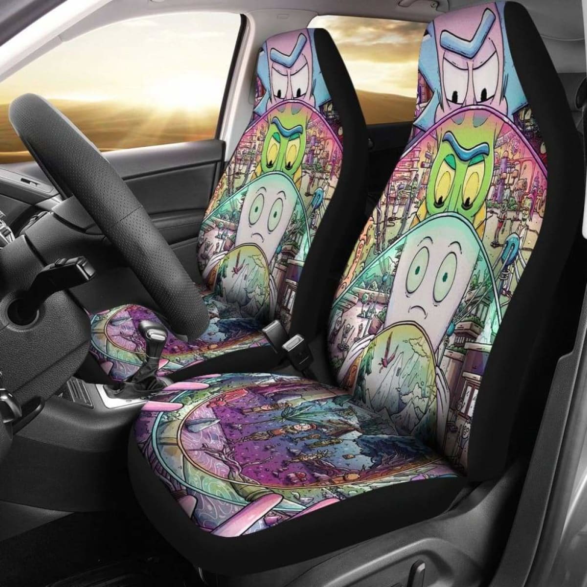 Rick And Morty Car Seat Covers 1 Universal Fit 051012
