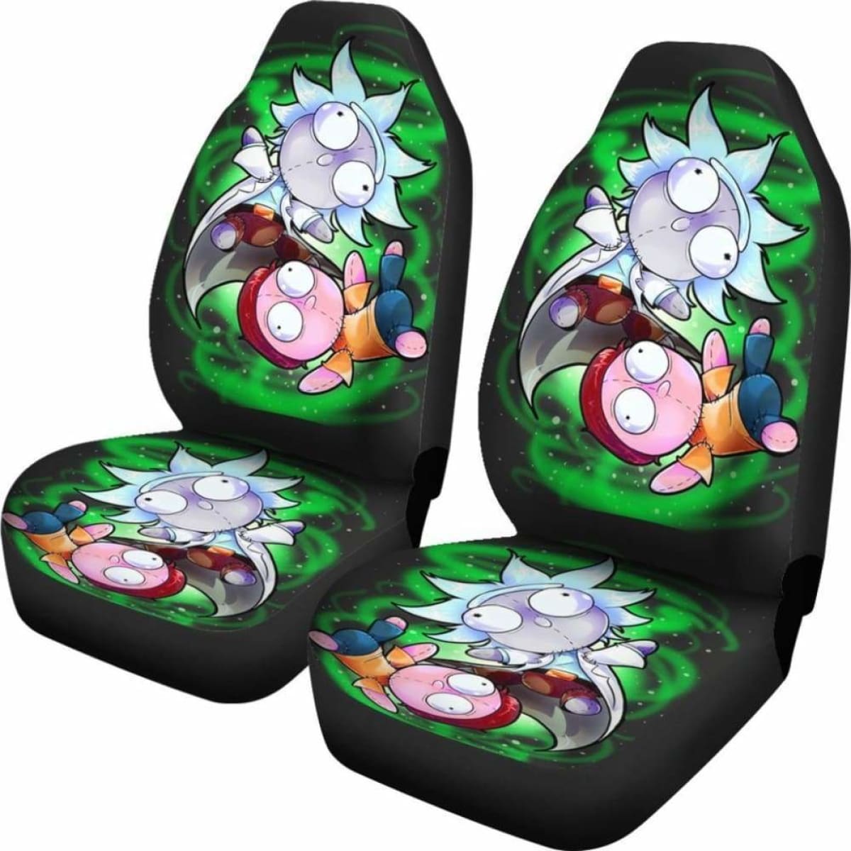 Rick And Morty Chibi Style Car Seat Covers Universal Fit 051012