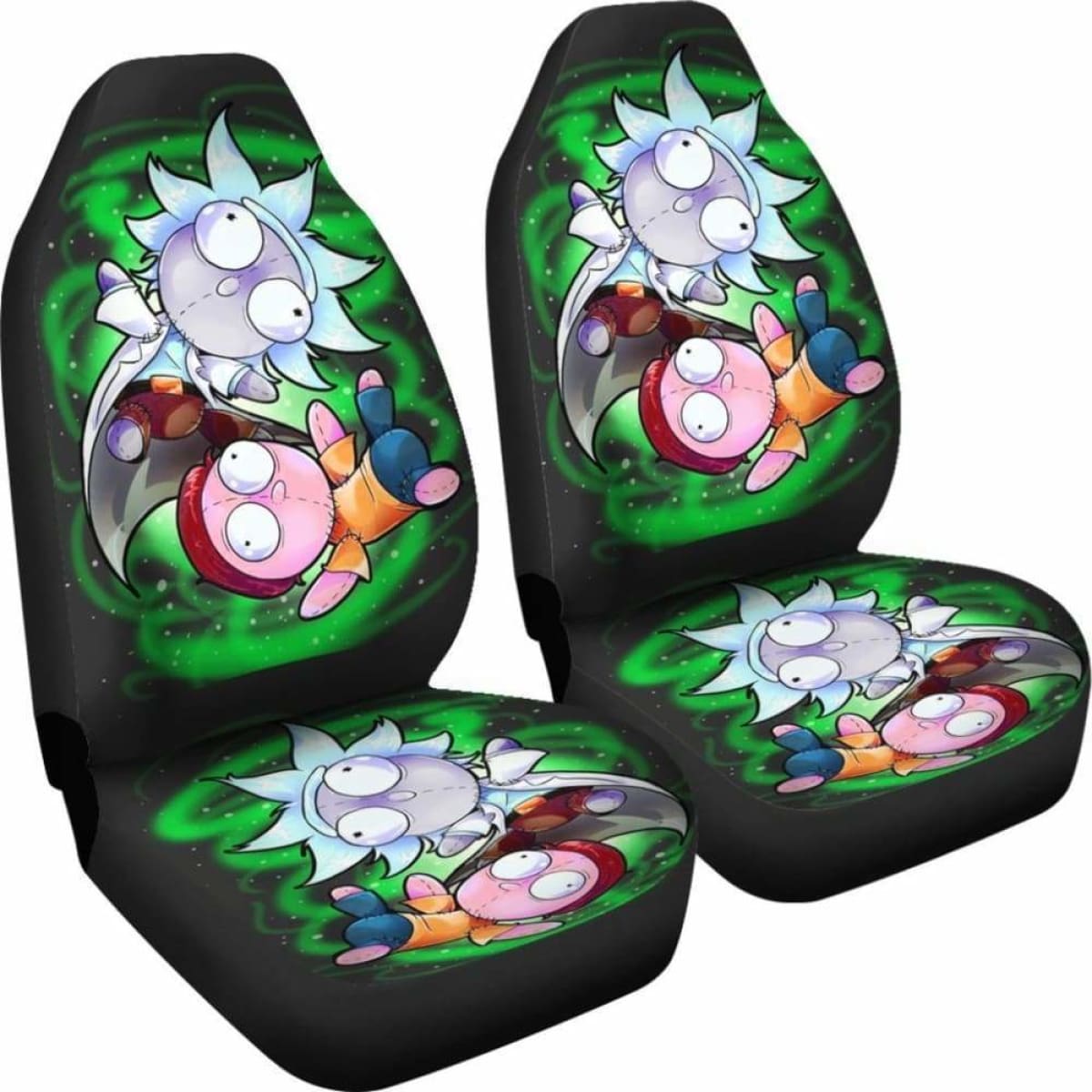 Rick And Morty Chibi Style Car Seat Covers Universal Fit 051012