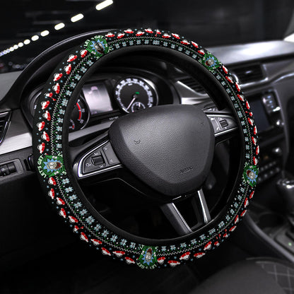 Rick And Morty Christmas Premium Custom Car Steering Wheel Cover