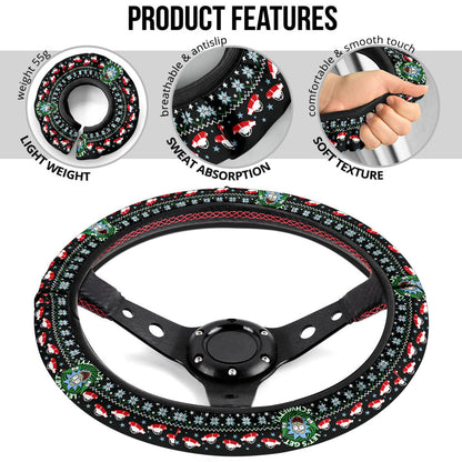 Rick And Morty Christmas Premium Custom Car Steering Wheel Cover