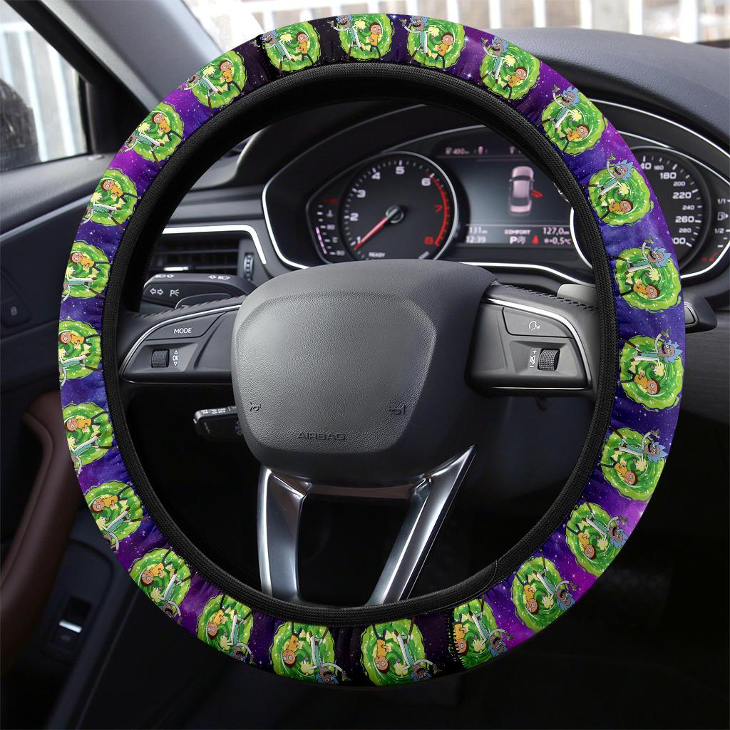 Rick And Morty Custom Car Steering Wheel Cover