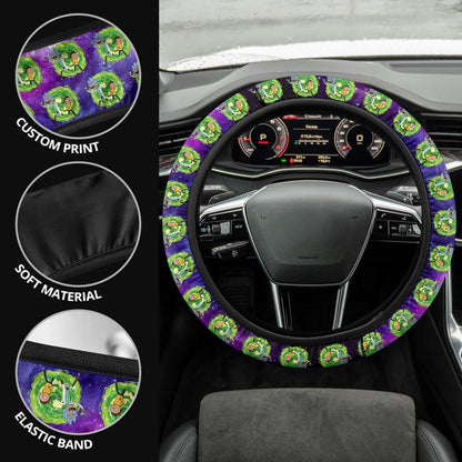 Rick And Morty Custom Car Steering Wheel Cover
