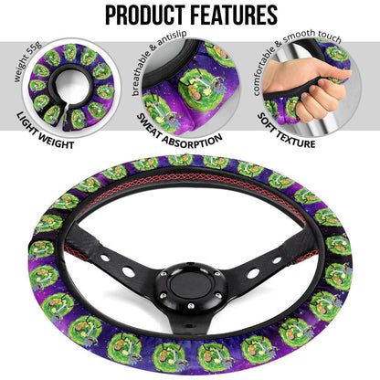 Rick And Morty Custom Car Steering Wheel Cover