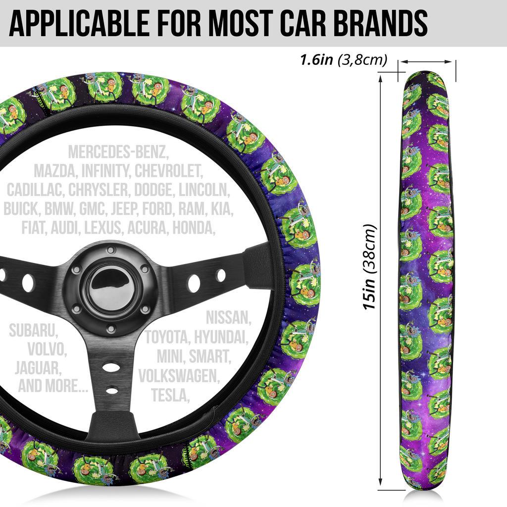 Rick And Morty Custom Car Steering Wheel Cover