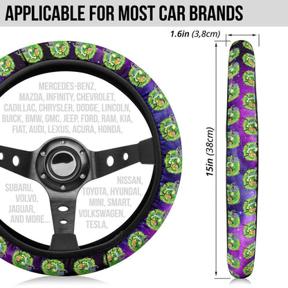 Rick And Morty Custom Car Steering Wheel Cover