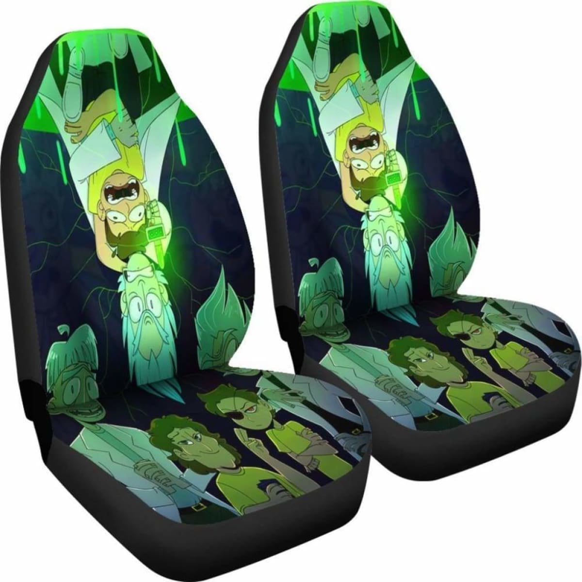 Rick And Morty Funny Cartoon Car Seat Covers  Universal Fit 051012