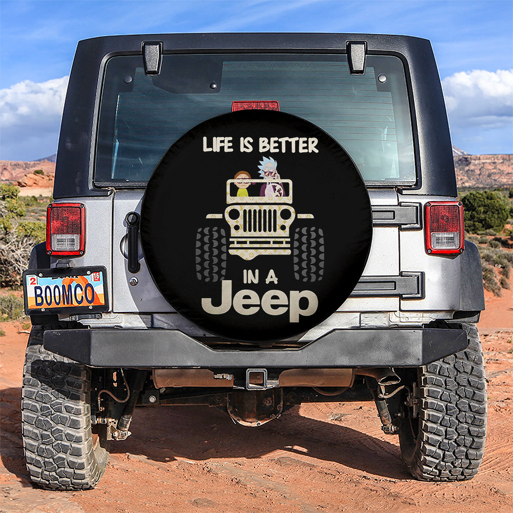 Rick And Morty Jeep Car Spare Tire Cover