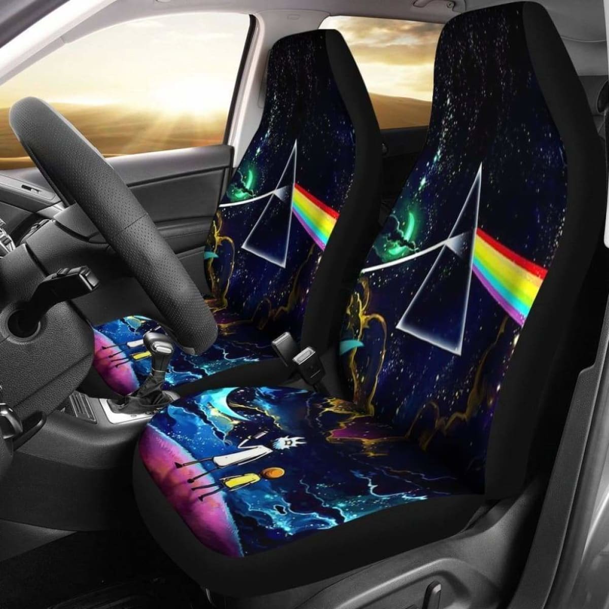 Rick And Morty Logo Art Car Seat Covers Universal Fit 051012