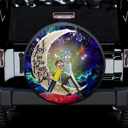 Rick And Morty Love You To The Moon Galaxy Car Spare Tire Cover