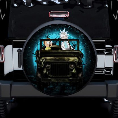 Rick And Morty Moonlight Halloween Jeep Funny Car Spare Tire Cover