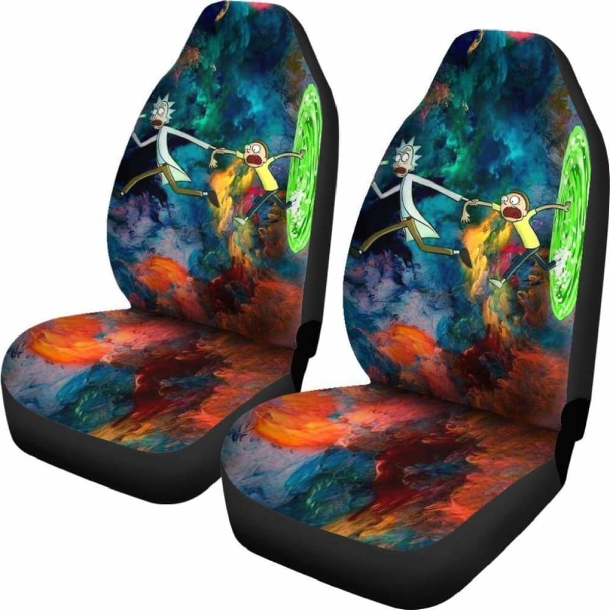 Rick And Morty Running Time Car Seat Covers Universal Fit 051012