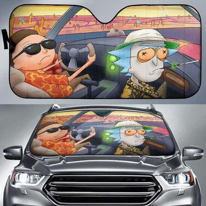 Rick Morty Cartoon Vacation Car Sun Shades 918b Universal Fit