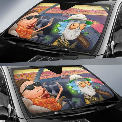 Rick Morty Cartoon Vacation Car Sun Shades 918b Universal Fit