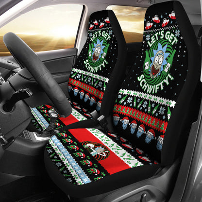 Rick Morty Christmas Car Seat Covers