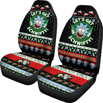 Rick Morty Christmas Car Seat Covers