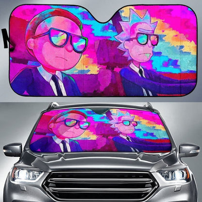 Rick & Morty Colorful Cool Auto Sun Shade Nh07 Universal Fit 111204