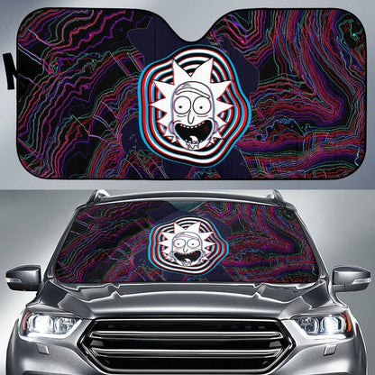 Rick & Morty Face Cartoon Auto Sun Shade Nh07 Universal Fit 111204