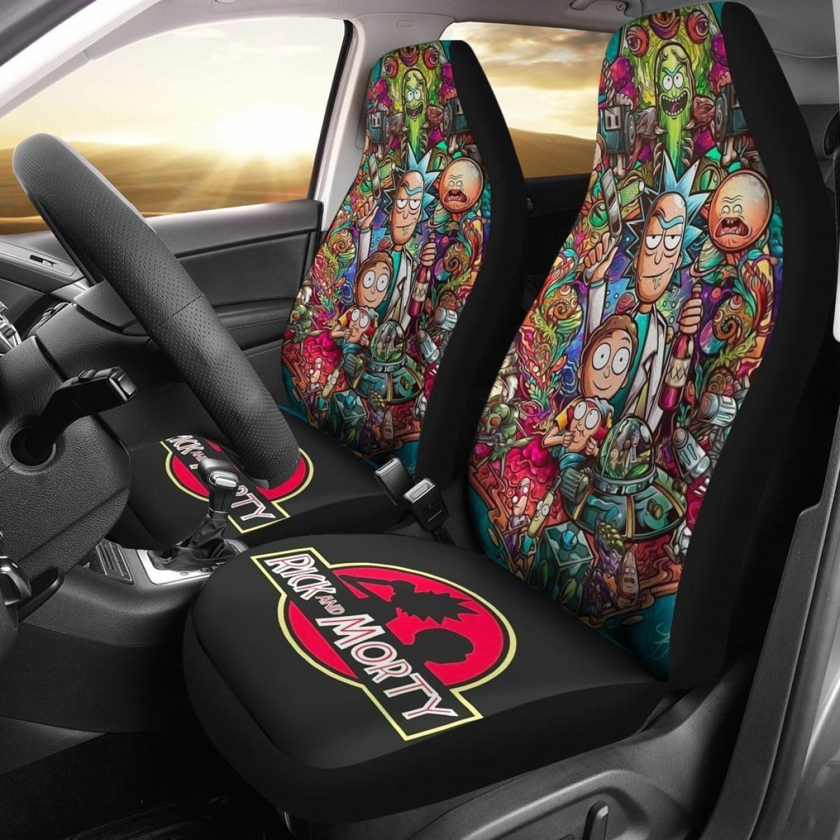 Rick & Morty Funny Car Seat Covers Universal Fit 225721