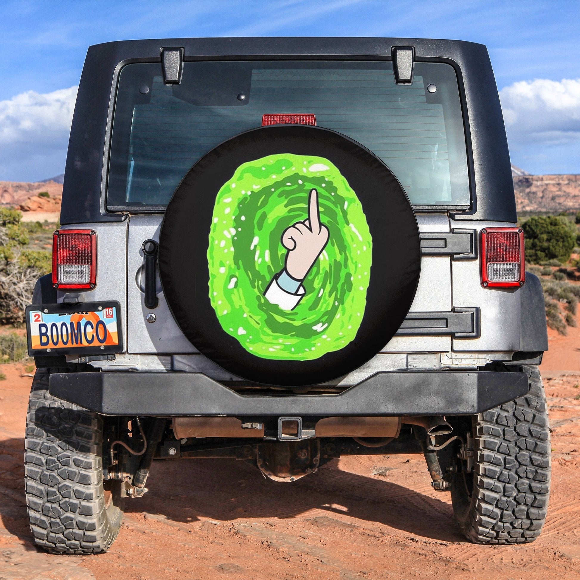 Rick Morty Funny Finger Face Spare Tire Cover