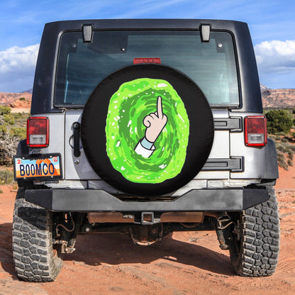 Rick Morty Funny Finger Face Spare Tire Cover