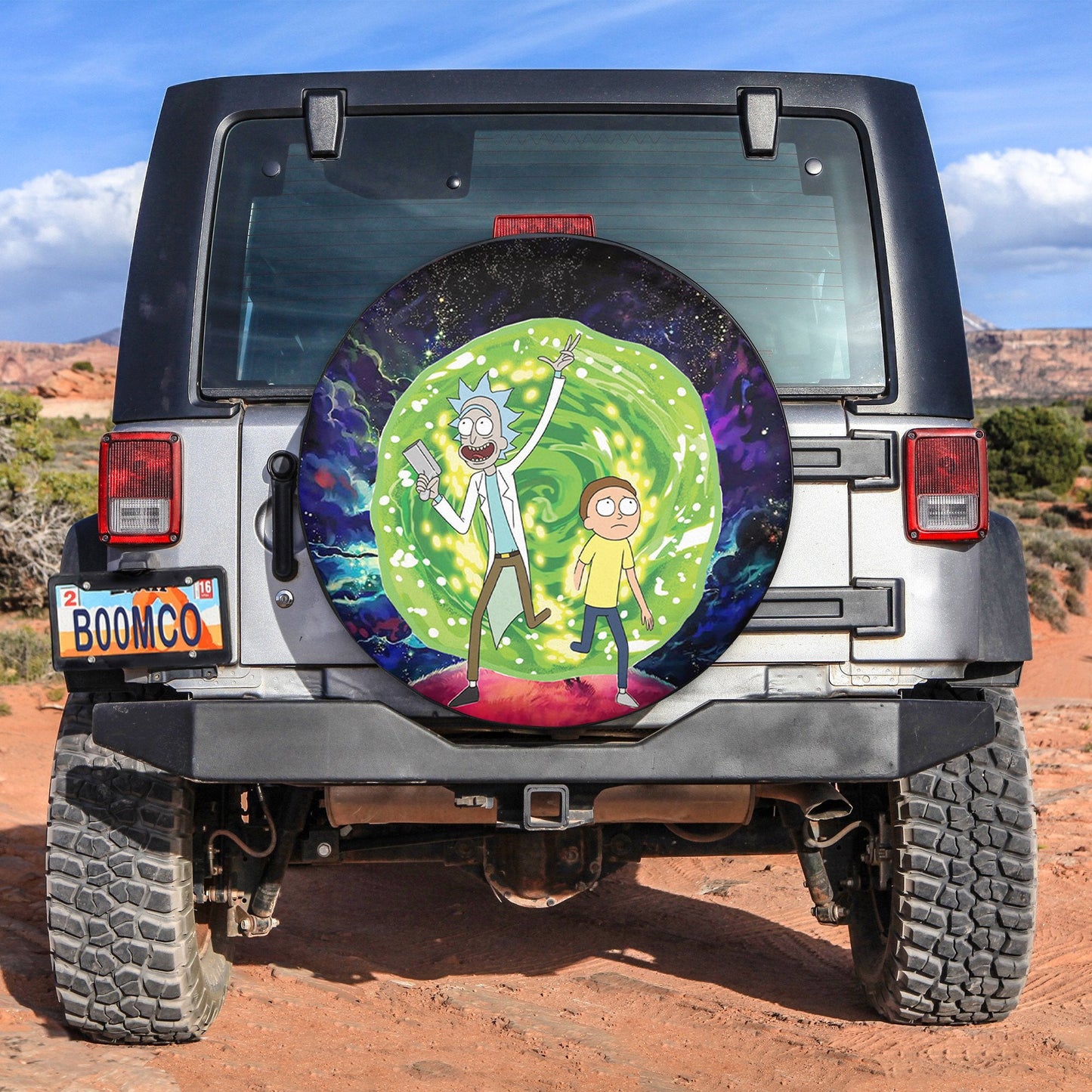 Rick Morty Funny Spare Tire Cover
