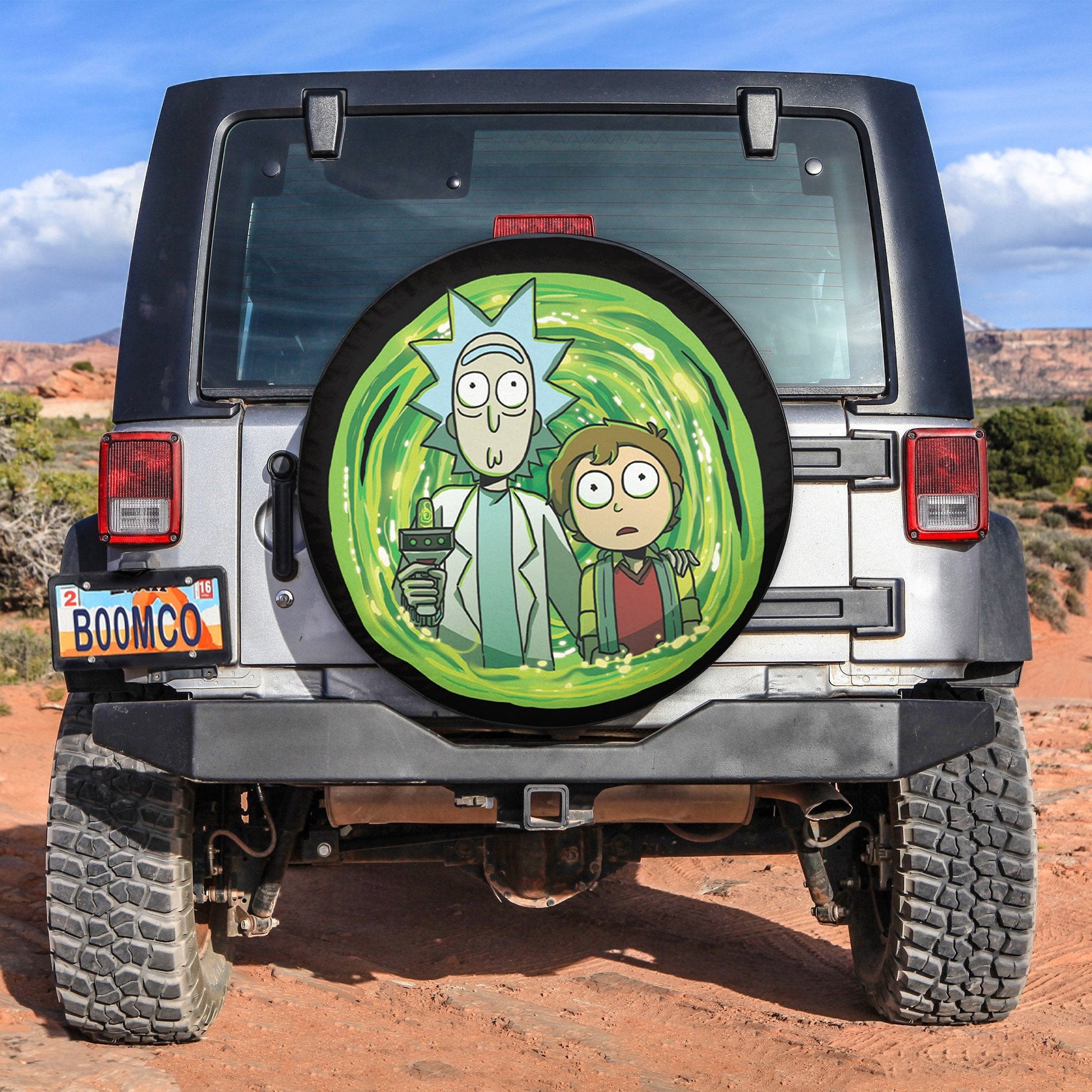 Rick Morty Look Spare Tire Cover