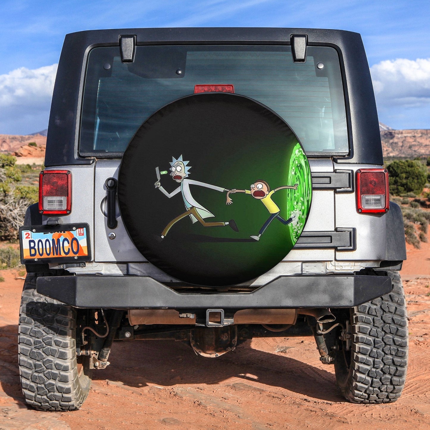 Rick Morty Run Funny Spare Tire Cover