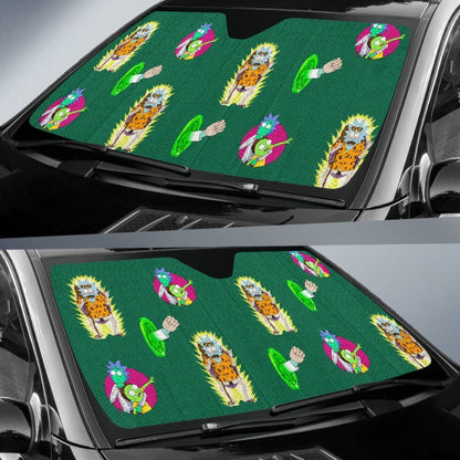 Rick and Morty Dragon Cartoon Ball Partten Car Sun Shades Universal Fit 210212