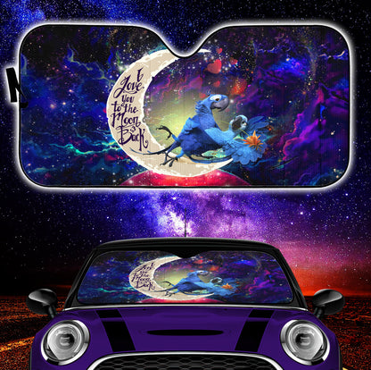 Rio Blu and Jewel Love You To The Moon Galaxy Car Auto Sunshades