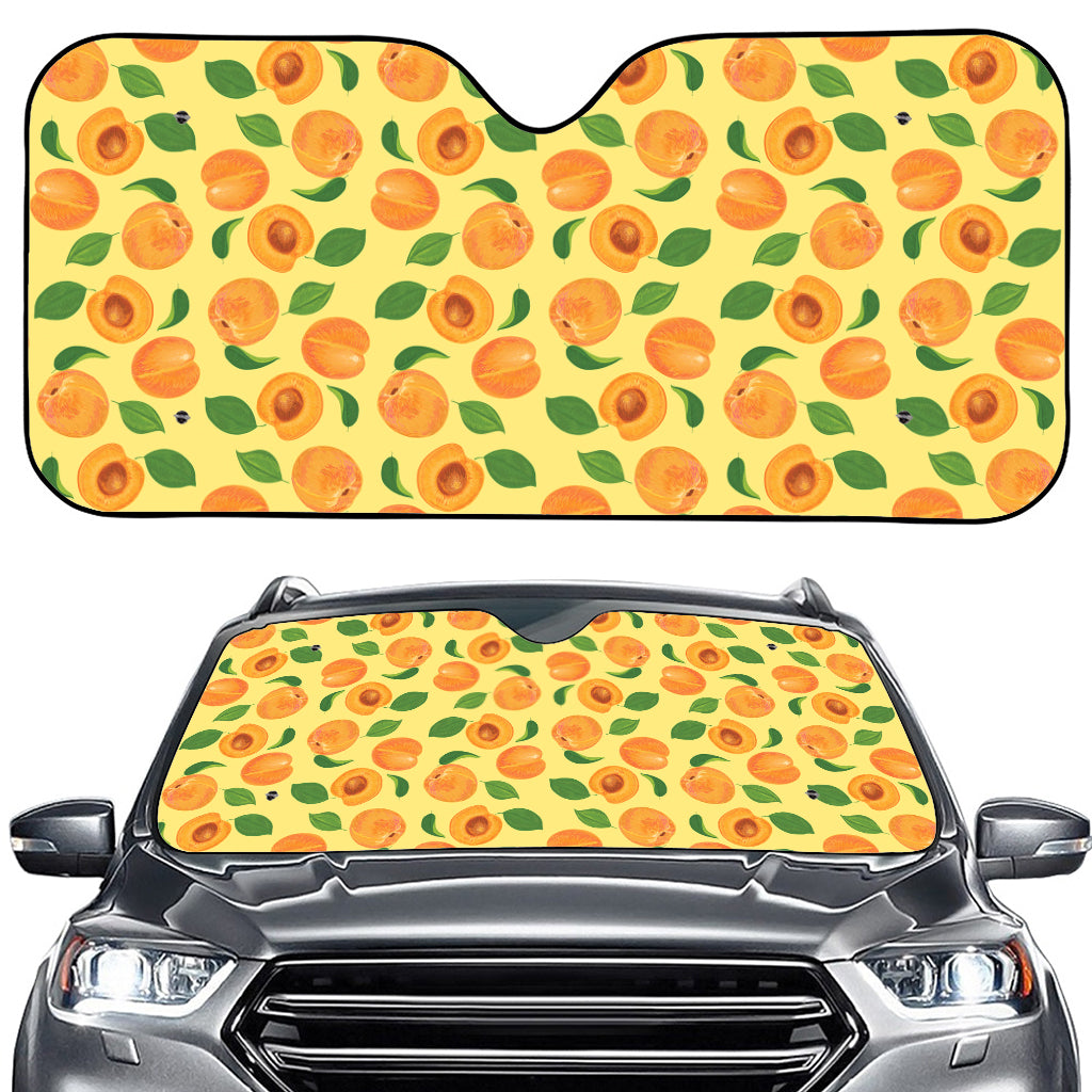 Ripe Apricot Fruit Pattern Print Car Windshield Sun Shade