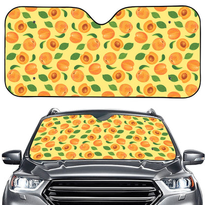 Ripe Apricot Fruit Pattern Print Car Windshield Sun Shade