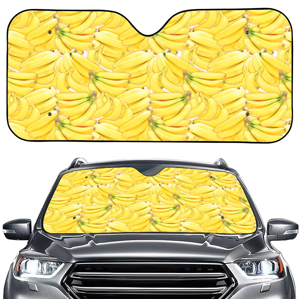 Ripe Banana Pattern Print Car Windshield Sun Shade