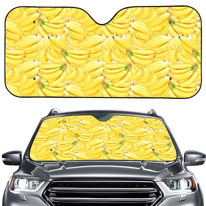 Ripe Banana Pattern Print Car Windshield Sun Shade