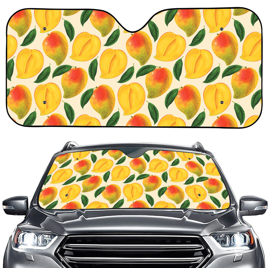 Ripe Mango Fruit Pattern Print Car Windshield Sun Shade