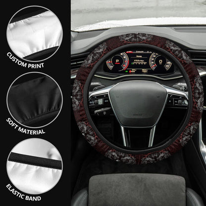 Rising Bengal Dragon Steering Wheel Cover Custom Car Accessories
